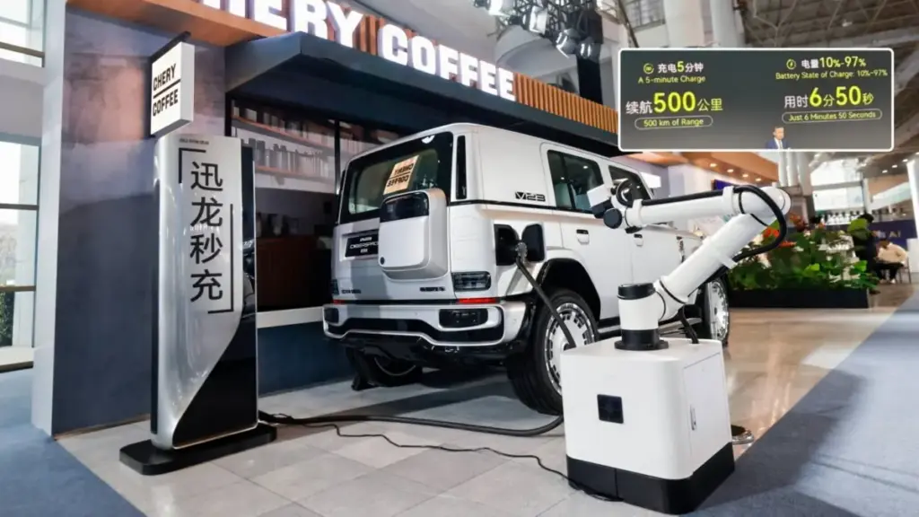 Chery анонсувала ультрашвидку зарядну систему Volt-dragon потужністю 1,44 МВт
