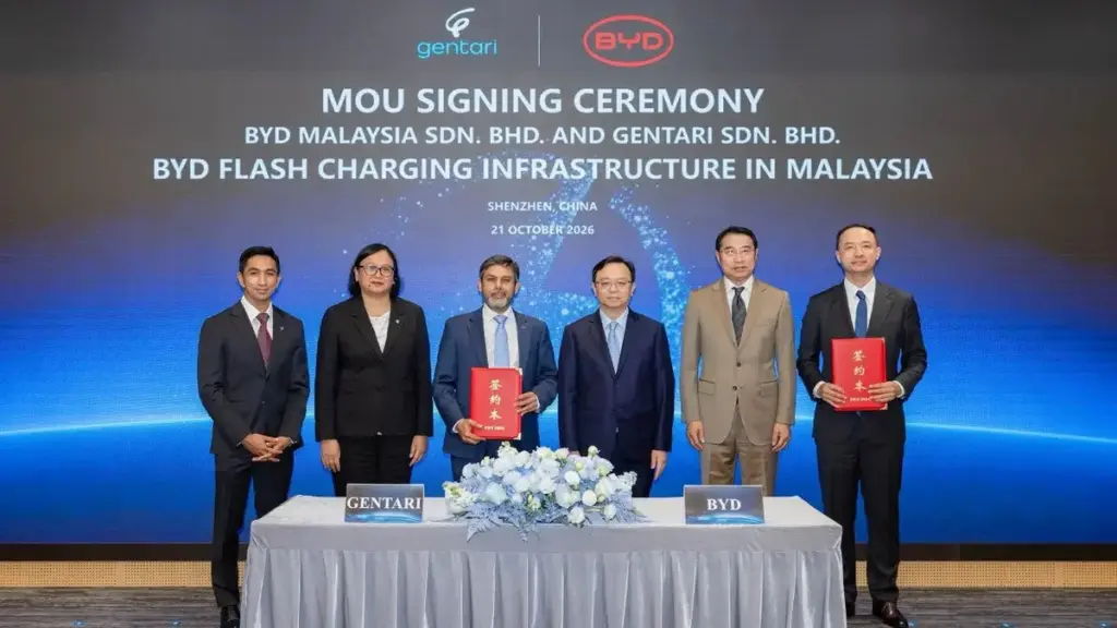 Gentari та BYD розгорнуть мережу ультрашвидкої зарядки в Малайзії