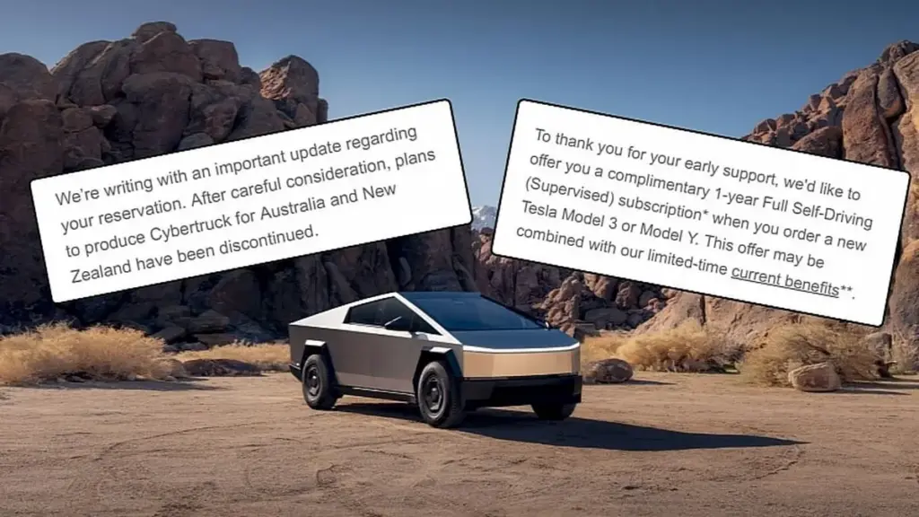 Tesla остаточно скасувала випуск пікапа Cybertruck для Австралії та Нової Зеландії